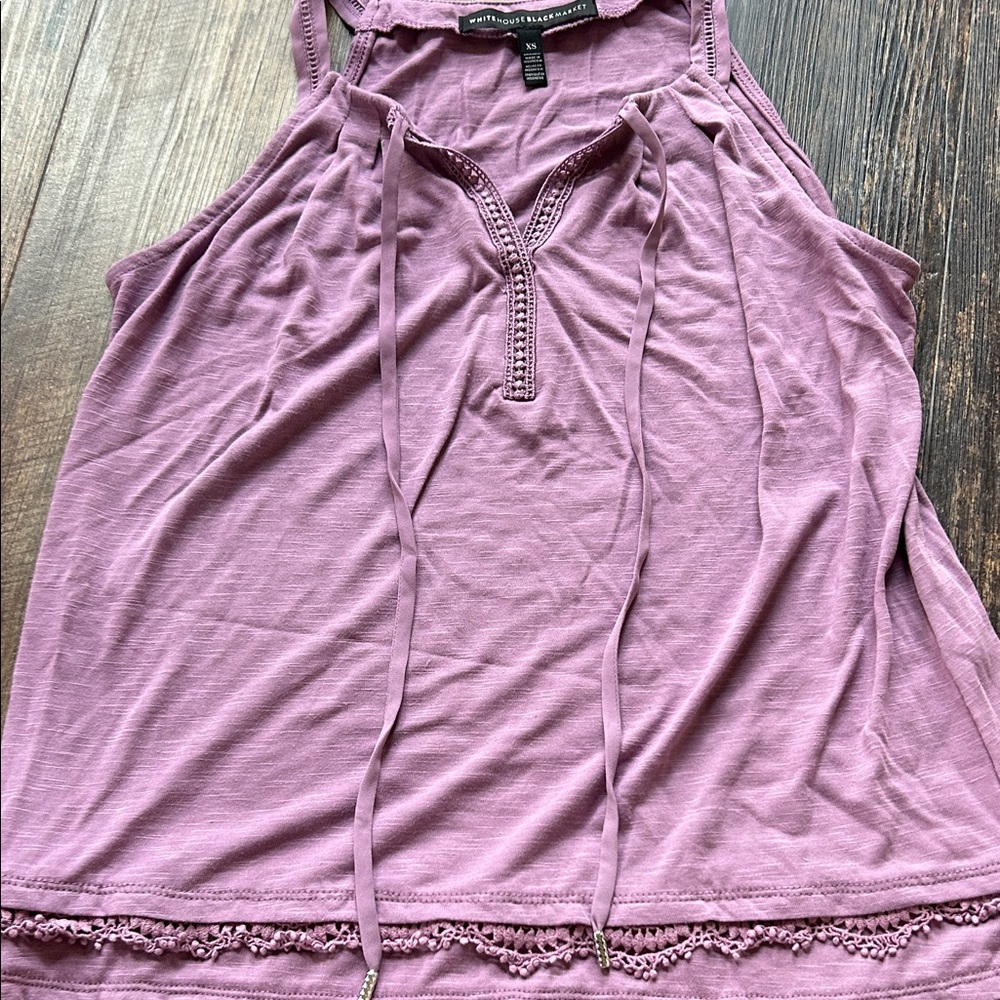 White House Black Market Purple Tank Top